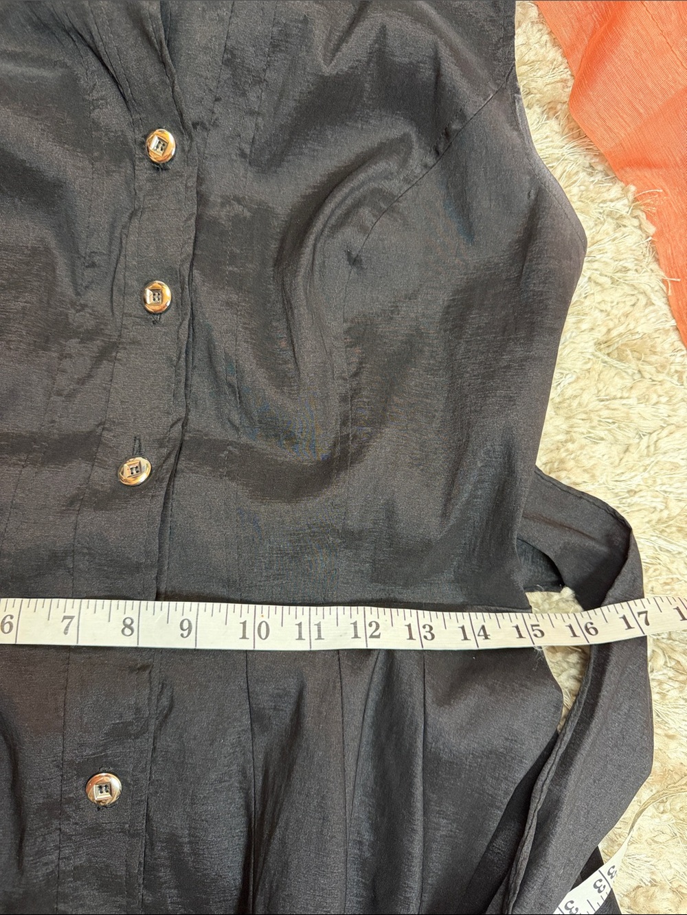 Frank Lyman Design Black Bubble Hem Sleeveless Belted Midi Dress Size M 10 - Picture 11 of 15